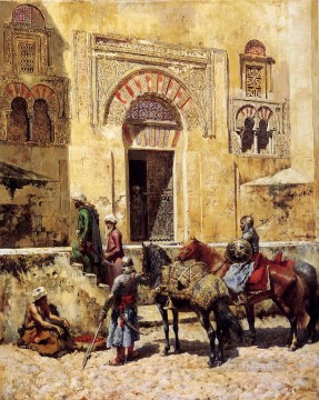 Entrando En La Mezquita El Árabe Edwin Lord Weeks Pinturas al óleo